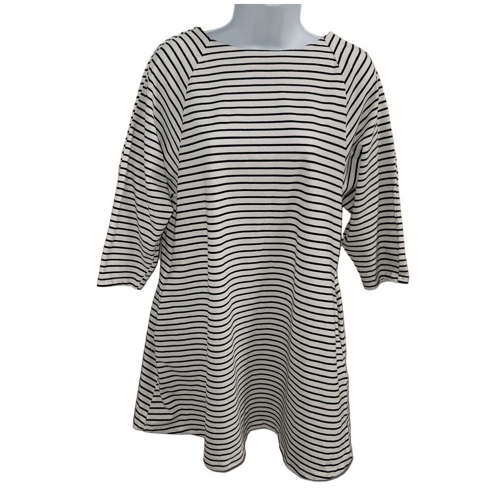 Umgee Tunic Style Striped‎ Dress with Pockets size Small
